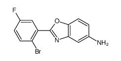 2-(2-Bromo-5-fluorophenyl)-1,3-benzoxazol-5-amine Structure