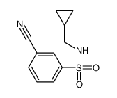 3-Cyano-N-(cyclopropylmethyl)benzenesulfonamide structure