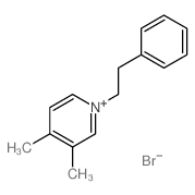Pyridinium,3,4-dimethyl-1-(2-phenylethyl)-, bromide (1:1)结构式