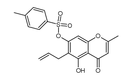 6-allyl-5-hydroxy-2-methyl-7-(toluene-4-sulfonyloxy)-chromen-4-one结构式