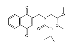 N-(tert-butoxycarbonyl)-2-(((2,2-dimethoxyethyl)amino)methyl)-1,4-naphthoquinone结构式