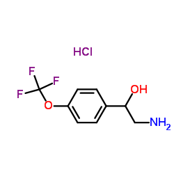 2-Amino-1-[4-(trifluoromethoxy)phenyl]ethanol hydrochloride (1:1) Structure