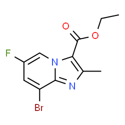 8-BROMO-6-FLUORO-2-METHYL-IMIDAZO[1,2-A]PYRIDINE-3-CARBOXYLIC ACID ETHYL ESTER structure