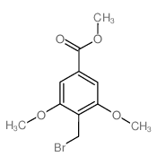 methyl 4-(bromomethyl)-3,5-dimethoxybenzoate (en)Benzoic acid, 4-(bromomethyl)-3,5-dimethoxy-, methyl ester (en) Structure