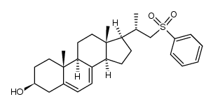 3β-hydroxy-23,24-bisnorchola-5,7-dien-22-yl phenyl sulfone结构式