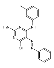 2-amino-4-hydroxy-5-phenylazo-6-(m-tolyl)aminopyrimidine Structure