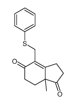 (-)-(7aR)-4-<(phenylthio)methyl>-5,6,7,7a-tetrahydro-7a-methylindan-1,5-dione Structure