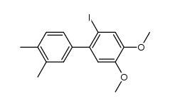 2-iodo-4,5-dimethoxy-3',4'-dimethylbiphenyl结构式