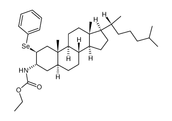 3α-ethoxycarbonylamino 2β-phenylseleno-5α-cholestane结构式