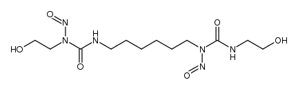 3-(2-hydroxyethyl)-1-(6-(3-(2-hydroxyethyl)-3-nitrosoureido)hexyl)-1-nitrosourea Structure