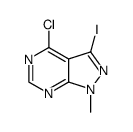 4-chloro-3-iodo-1-methyl-1H-pyrazolo[3,4-d]pyrimidine结构式