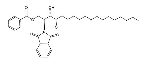 (2S,3S,4R)-1-benzoyloxy-2-phthalimido-octadecane-3,4-diol结构式