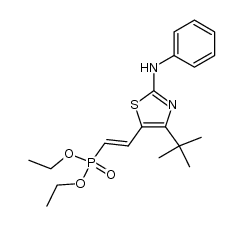 [(E)-2-(4-tert-Butyl-2-phenylamino-5-thiazolyl)ethenyl]phosphonsaeure-diethylester Structure