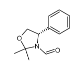 (5S)-N-formyl-2,2-dimethyl-5-phenyl-1,3-oxazolidine结构式