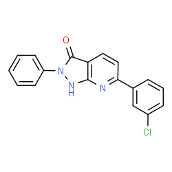 6-(3-chlorophenyl)-2-phenyl-1,2-dihydro-3H-pyrazolo[3,4-b]pyridin-3-one结构式