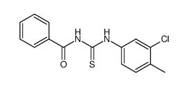 N-((3-chloro-4-methylphenyl)carbamothioyl)benzamide结构式