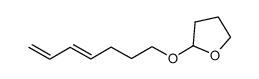 (E)-2-(hepta-4,6-dien-1-yloxy)tetrahydrofuran Structure