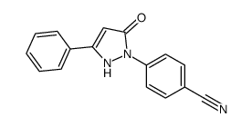 4-(3-oxo-5-phenyl-1H-pyrazol-2-yl)benzonitrile Structure