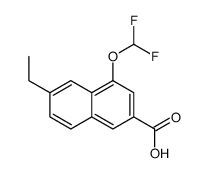 4-(Difluoromethoxy)-6-ethyl-2-naphthoic acid结构式