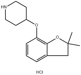 4-[(2,2-二甲基-2,3-二氢-1-苯并呋喃-7-基)氧基]哌啶盐酸盐图片