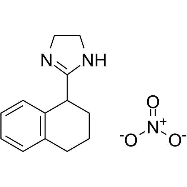 4,5-Dihydro-2-(1,2,3,4-tetrahydro-1-naphthalenyl)-1H-imidazole mononitrate structure