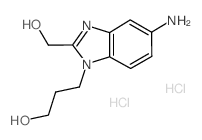 3-(5-Amino-2-hydroxymethyl-benzoimidazol-1-yl)-propan-1-ol dihydrochloride结构式