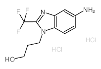 3-(5-Amino-2-trifluoromethyl-benzoimidazol-1-yl)-propan-1-ol dihydrochloride结构式
