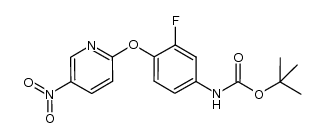 tert-butyl {3-fluoro-4-[(5-nitropyridin-2-yl)oxy]phenyl}carbamate structure