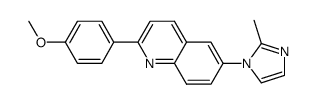 [6-(2-methyl-1H-imidazol-1-yl)-2-(4-methoxyphenyl)]quinoline结构式