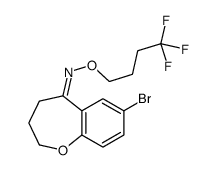 (E)-7-bromo-N-(4,4,4-trifluorobutoxy)-3,4-dihydro-2H-1-benzoxepin-5-imine结构式