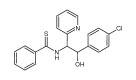 N-(2-(4-chlorophenyl)-2-hydroxy-1-(2-pyridyl)ethyl)benzenecarbothioamide结构式