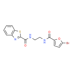 N-(2-{[(5-bromofuran-2-yl)carbonyl]amino}ethyl)-1,3-benzothiazole-2-carboxamide结构式