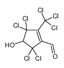 3,3,5,5-tetrachloro-4-hydroxy-2-(trichloromethyl)cyclopentene-1-carbaldehyde Structure