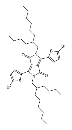 3,6-双(5-溴噻吩-2-基)-2,5-双(2-丁基辛基)吡咯并[3,4-C]吡咯-1,4(2H,5H)-二酮结构式