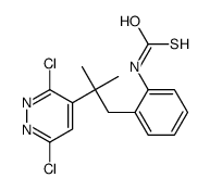 [2-[2-(3,6-dichloropyridazin-4-yl)-2-methylpropyl]phenyl]carbamothioic S-acid Structure