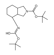 (3aR,4R,7aS)-tert-butyl 4-(tert-butoxycarbonylamino)hexahydro-1H-isoindole-2(3H)-carboxylate Structure