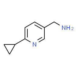 6-环丙基吡啶-3-甲胺结构式