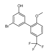 3-bromo-5-[2-methoxy-5-(trifluoromethyl)phenyl]phenol结构式