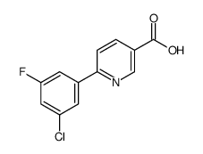6-(3-chloro-5-fluorophenyl)pyridine-3-carboxylic acid结构式