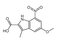 5-methoxy-3-methyl-7-nitro-1H-indole-2-carboxylic acid结构式