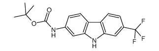 tert-butyl (7-trifluoromethyl-9H-carbazol-2-yl)carbamate结构式