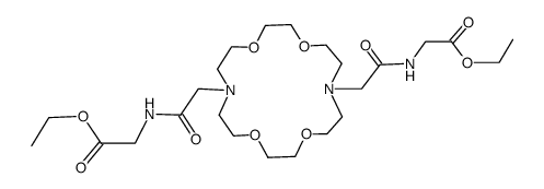 7,16-bis(ethoxycarbonylmethylcarbamoylmethyl)-1,4,10,13-tetraoxa-7,16-diazacyclooctadecane结构式