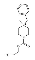 4-ethoxycarbonyl-1-benzyl-1-methyl-piperazinium, chloride结构式
