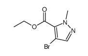 4-溴-1-甲基-1H-吡唑-5-羧酸乙酯结构式