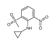 N-cyclopropyl-2-(methylsulfonyl)-6-nitroaniline结构式