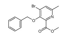methyl 4-bromo-6-methyl-3-phenylmethoxypyridine-2-carboxylate结构式