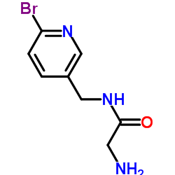 N-[(6-Bromo-3-pyridinyl)methyl]glycinamide结构式