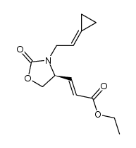 (S,E)-ethyl 3-(3-(2-cyclopropylideneethyl)-2-oxooxazolidin-4-yl)acrylate Structure