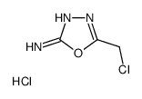 5-(Chloromethyl)-1,3,4-oxadiazol-2-amine hydrochloride (1:1)结构式