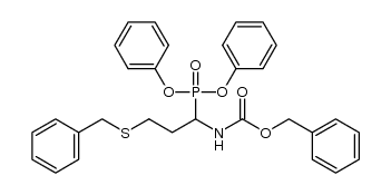 diphenyl [(RS)-1-(benzyloxycarbonylamino)-3-(benzylsulfanyl)propyl]phosphonate Structure